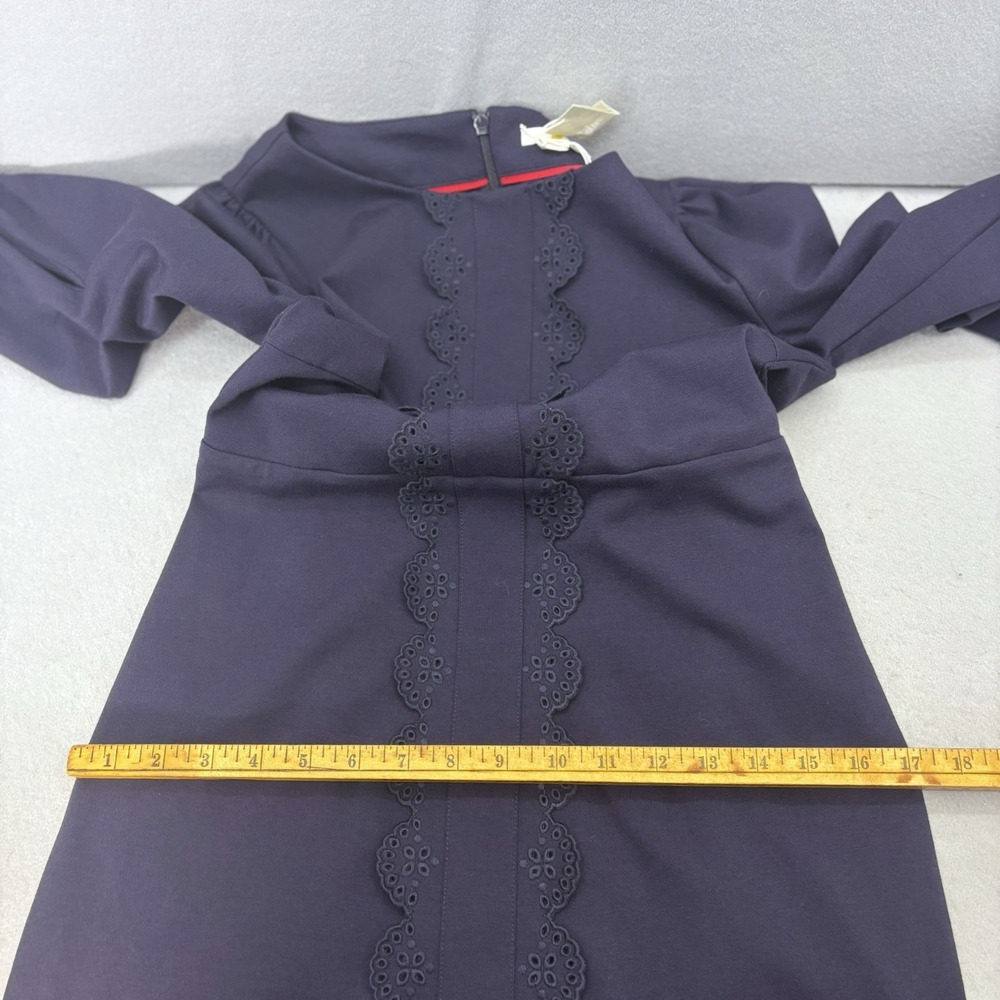Boden Alexandra Ponte A-Line Sheath Dress Size 4 Petite Navy Blue Classic Career - Picture 12 of 15